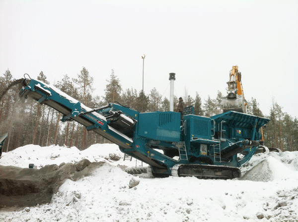 Оборудование Powerscreen на различных объектах в России